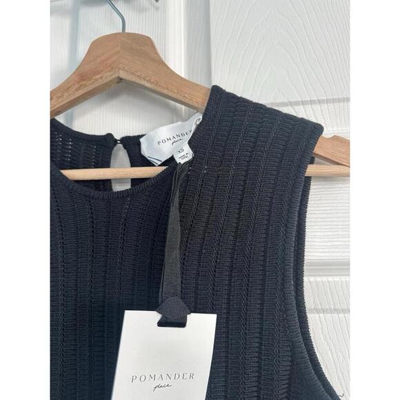 TUCKERNUCK Pomander Place Black Sleeveless Adi Knit Dress NWT Extra Small XS - Picture 4 of 6